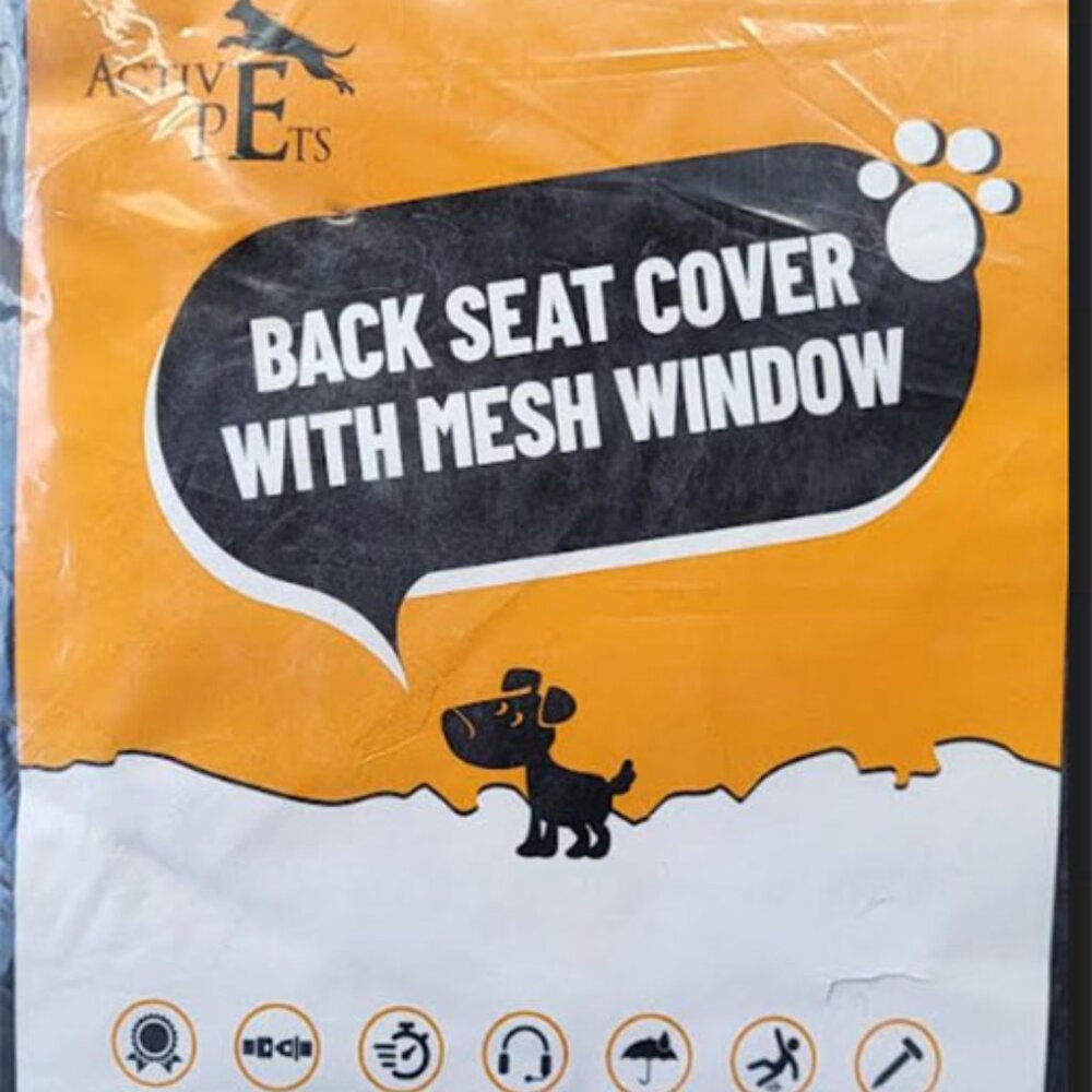 Active Pets Back Seat Cover for Dogs Standard Dog Hammock for Car w/ Mesh Window